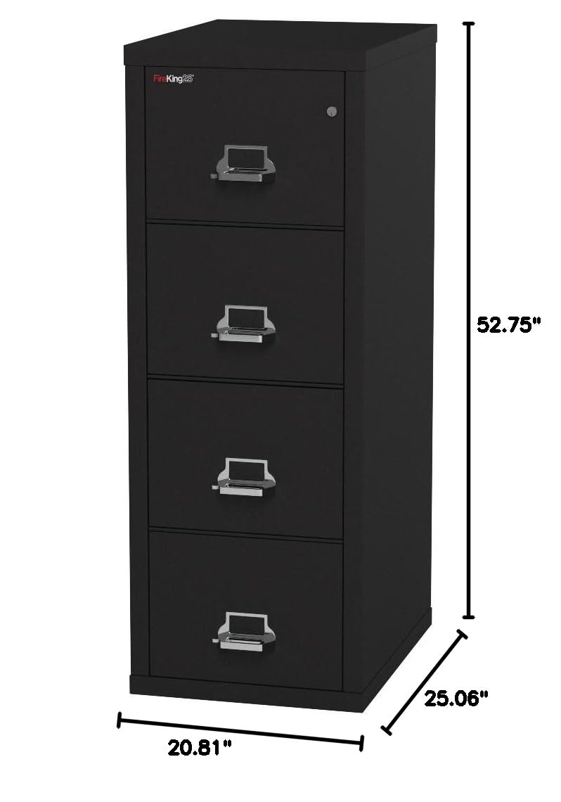 Black 4 Drawer Legal Fire Rated File Cabinet I688510
