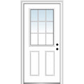 Steel Primed Left-Hand Inswing 1/2 Lite 2-Panel Prehung Front Door 36" x 80" L585