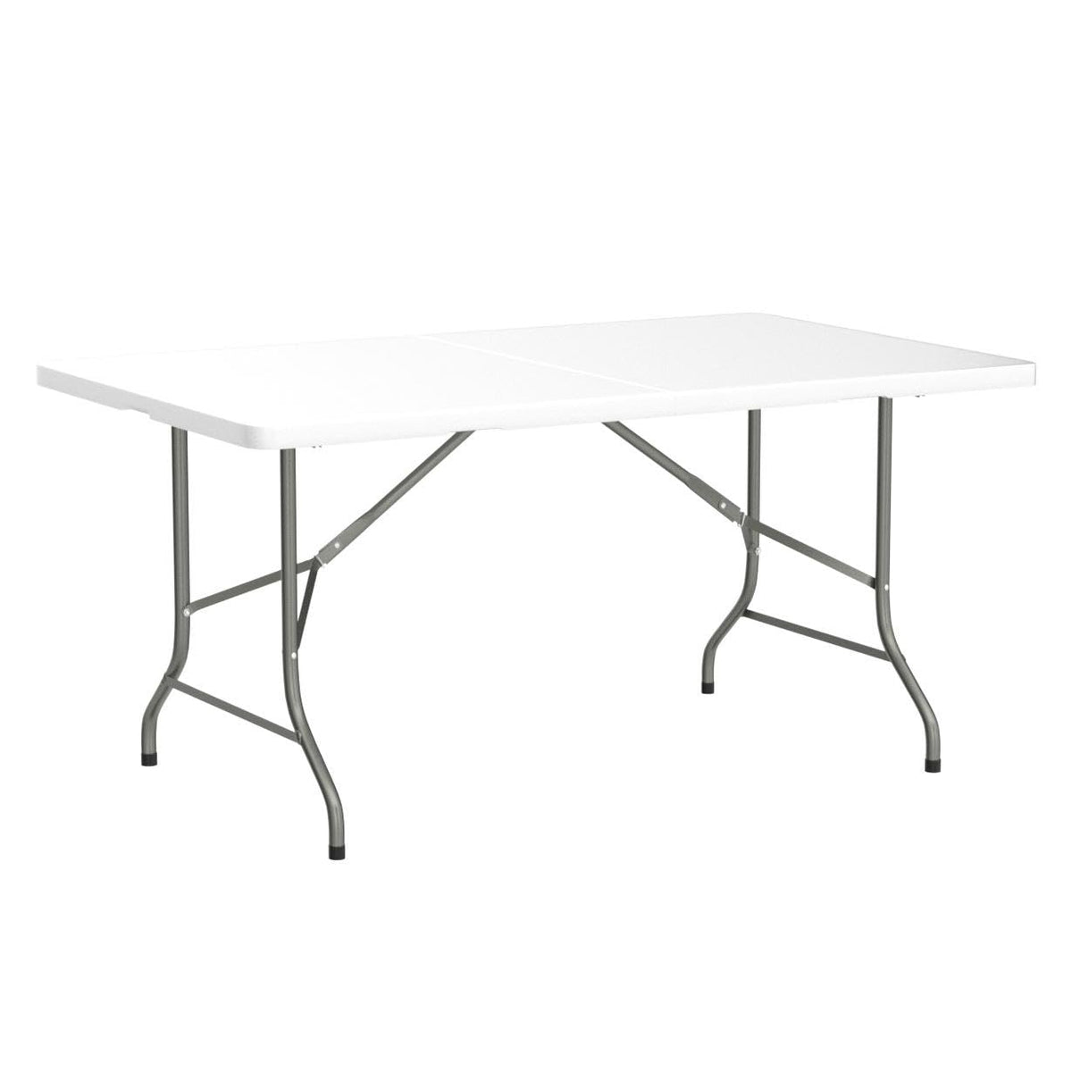 6ft White Plastic Folding Table Z73072