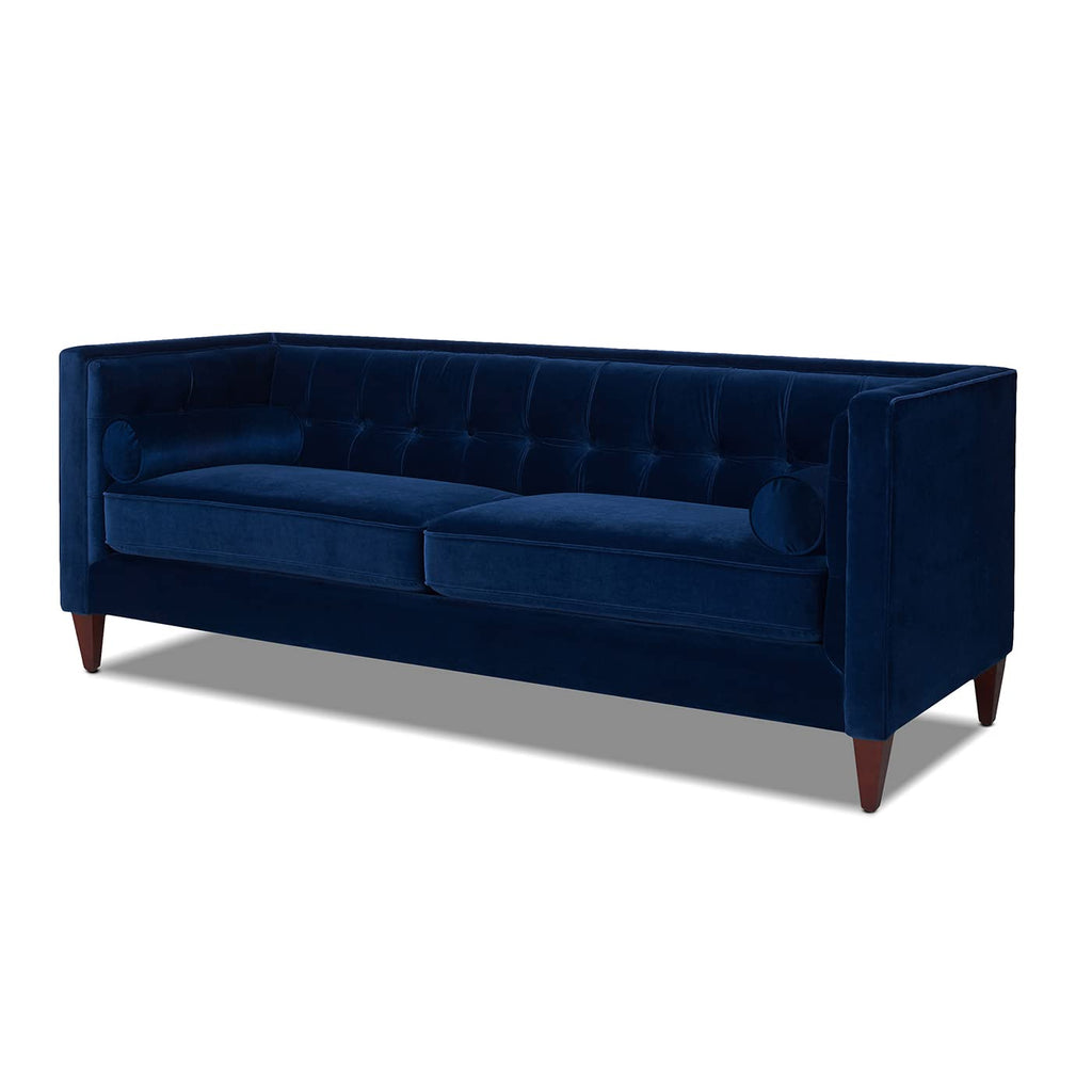 Navy Blue Velvet Tufted Sofa P22180