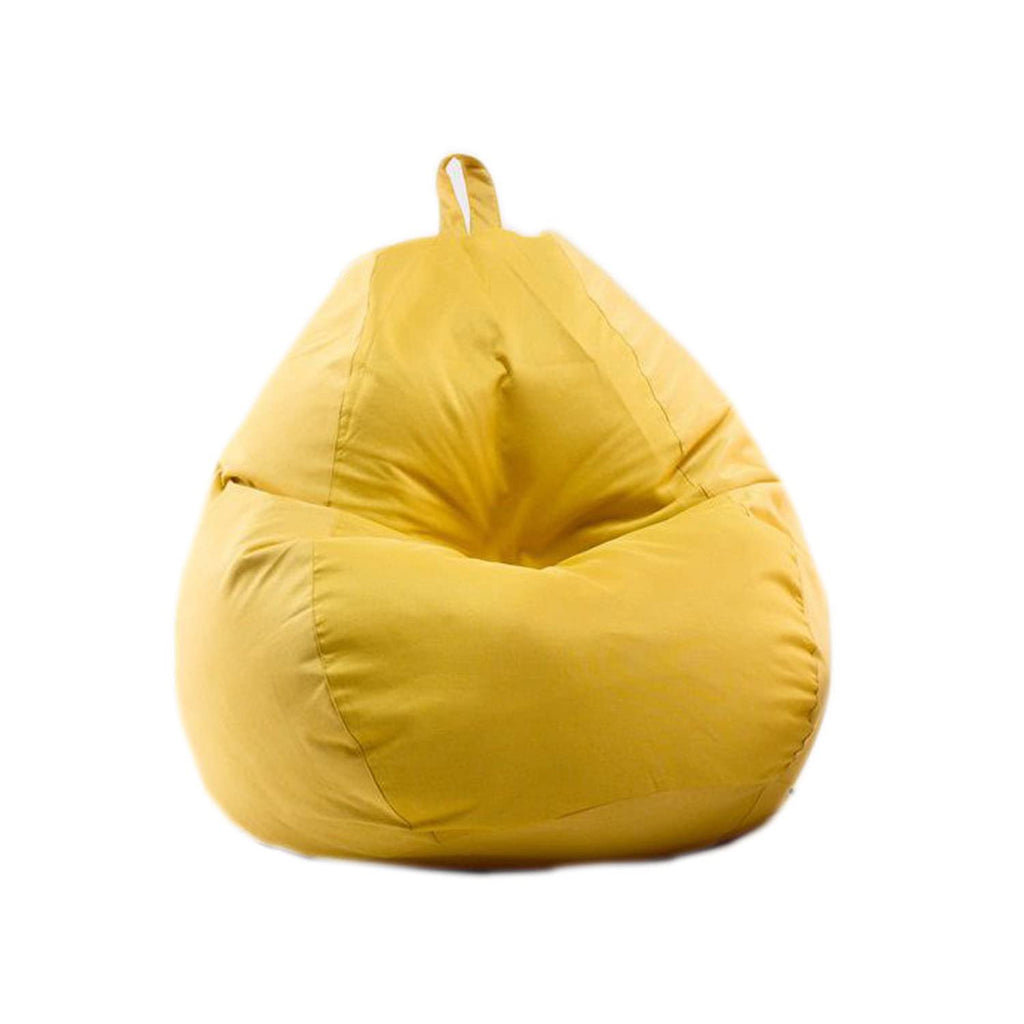 Washable Soft Bean Bag Chair Cover Only 110 * 120cm Yellow G2593