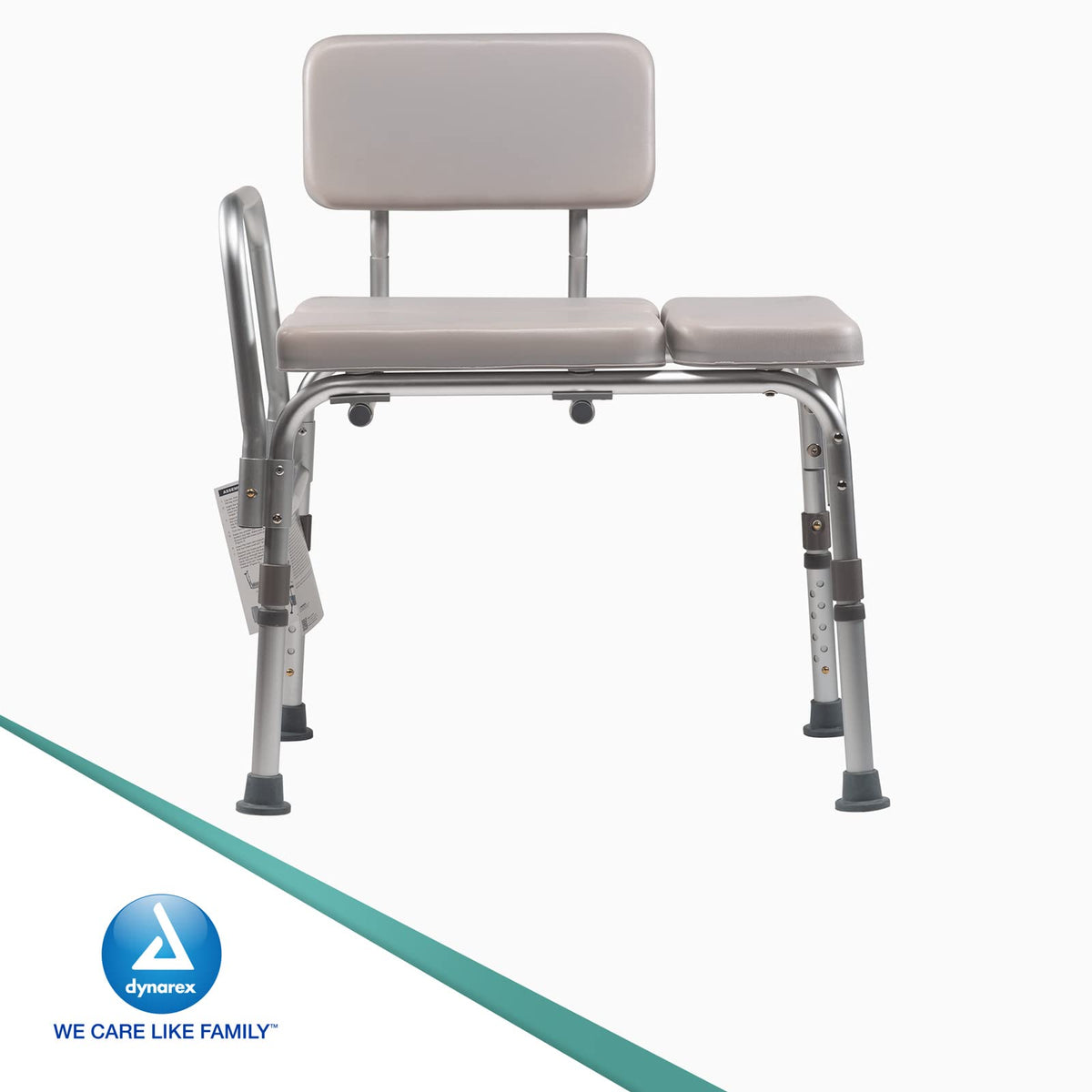 Padded Tub Transfer Bench 400 lb. Weight Capacity Grey V8379