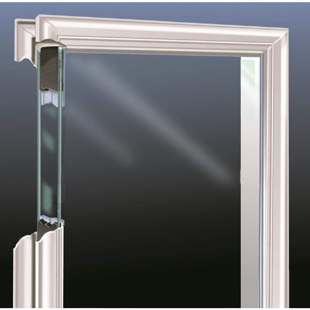 Primed Fiberglass 1/2 Lite Clear Glass Prehung Entry Door 36" x 80" K185030