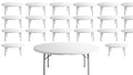 White 72 Inch Round Plastic Folding Table H115