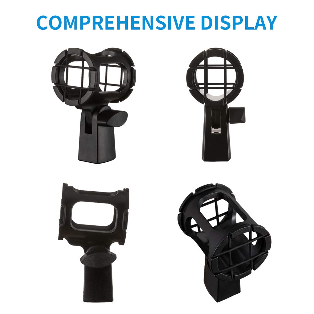 Microphone Shock Mount Holder Clip Anti-Vibration for Condenser Shotgun Mic D77287