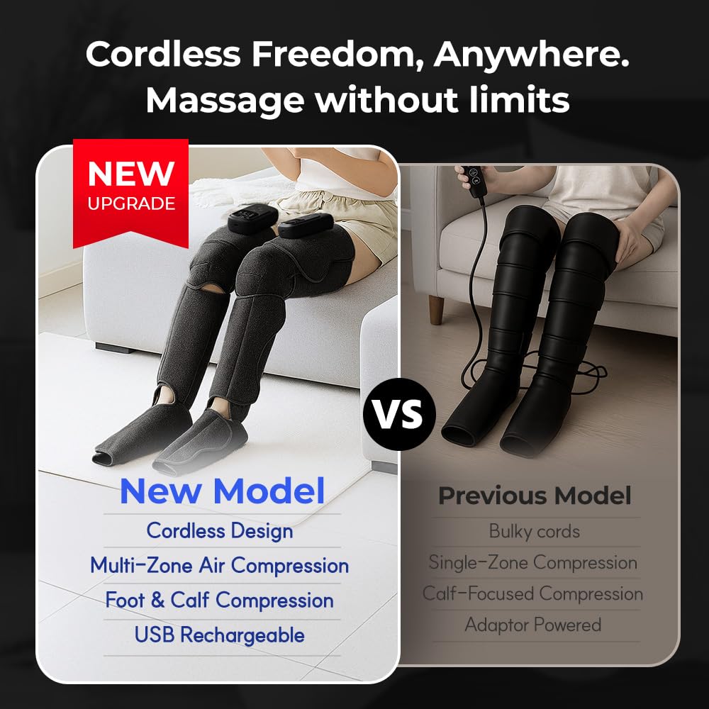 Cordless Full Leg Massager with Knee & Sole Heat P88142
