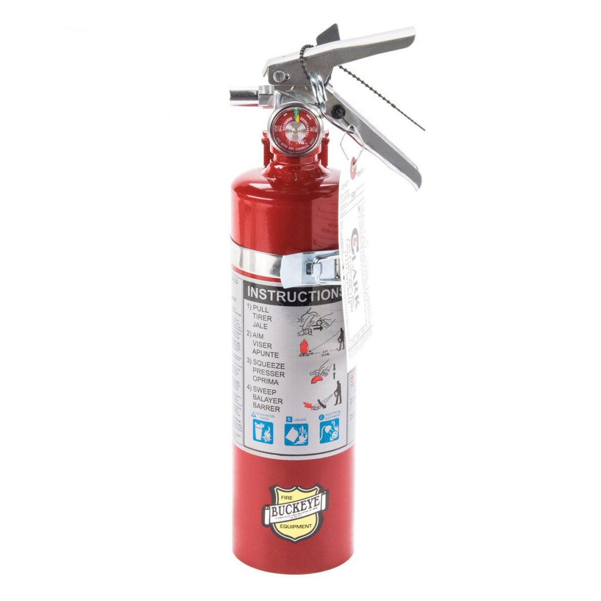 Multipurpose Dry Chemical Hand Held Fire Extinguisher with Vehicle Bracket, 2.5 lbs R223981