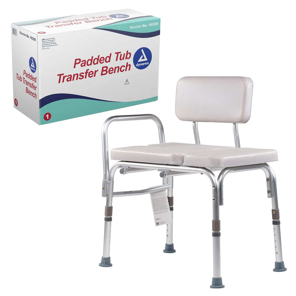 Padded Tub Transfer Bench 400 lb. Weight Capacity Grey V8379