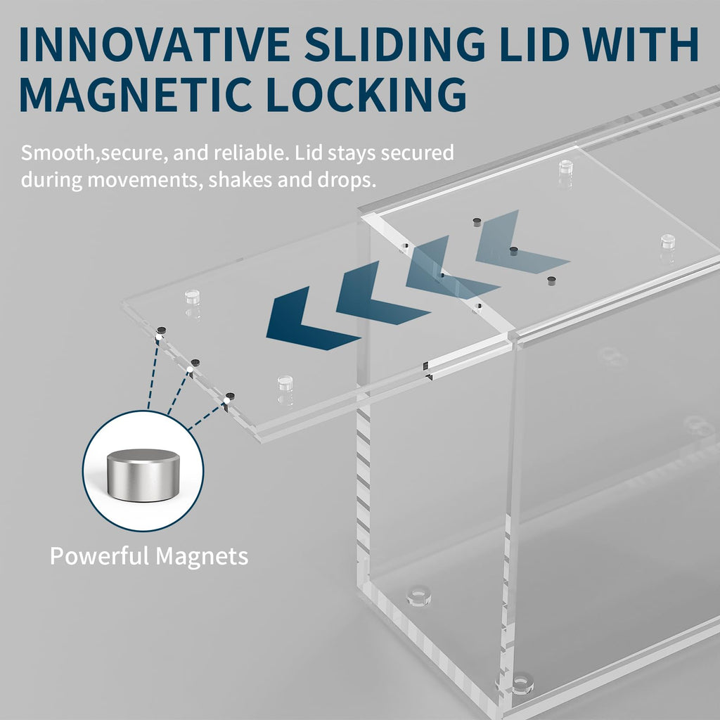 Acrylic Display Case with Sliding Lid, 1 Pack S7112
