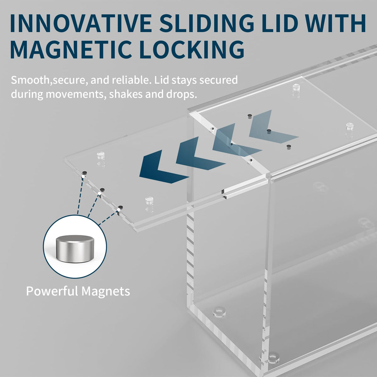 Acrylic Display Case with Sliding Lid, 1 Pack S7112