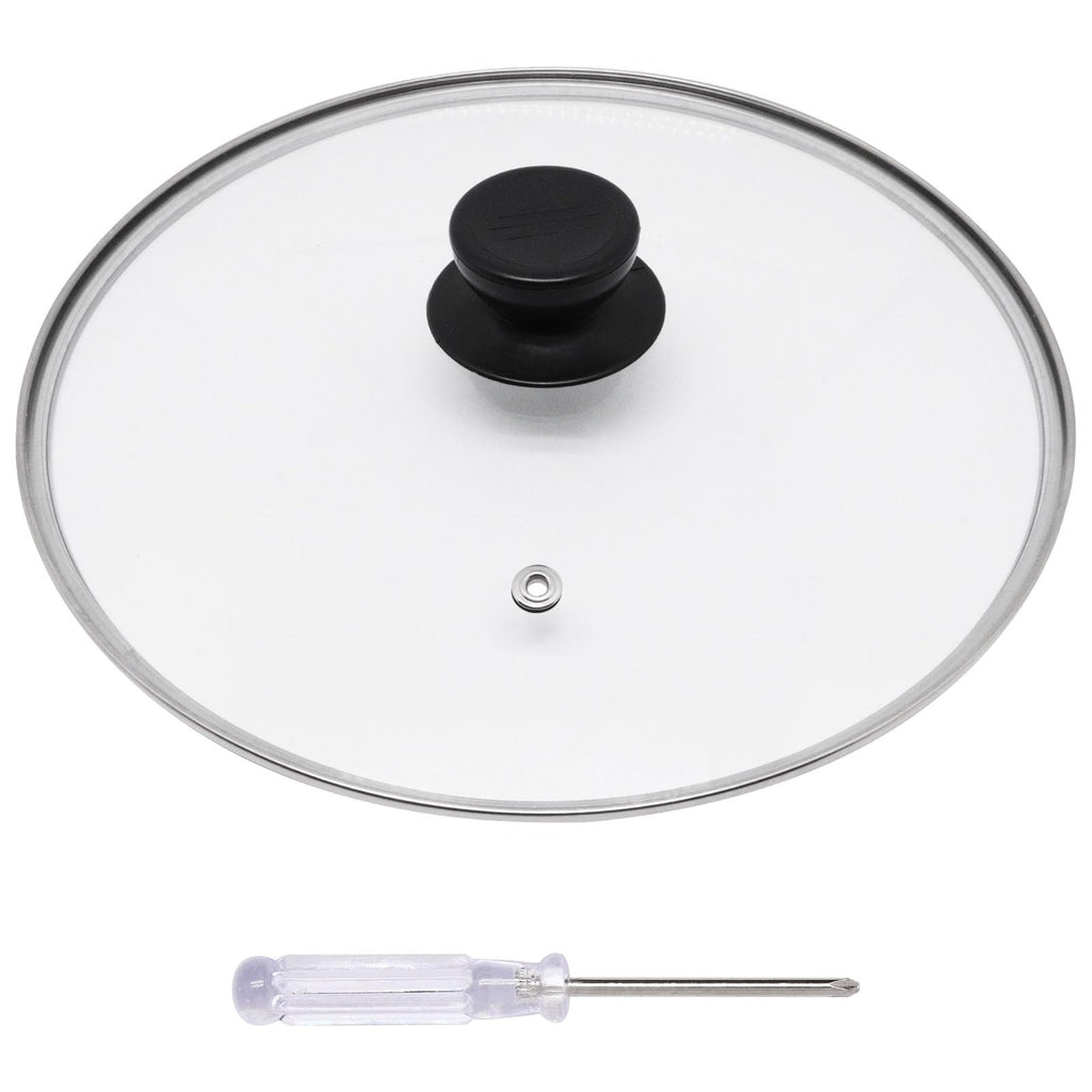 10 Inch Round Tempered Glass Pan Lid with Heat Resistant Handle I621689