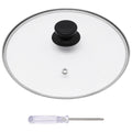 10 Inch Round Tempered Glass Pan Lid with Heat Resistant Handle I621689