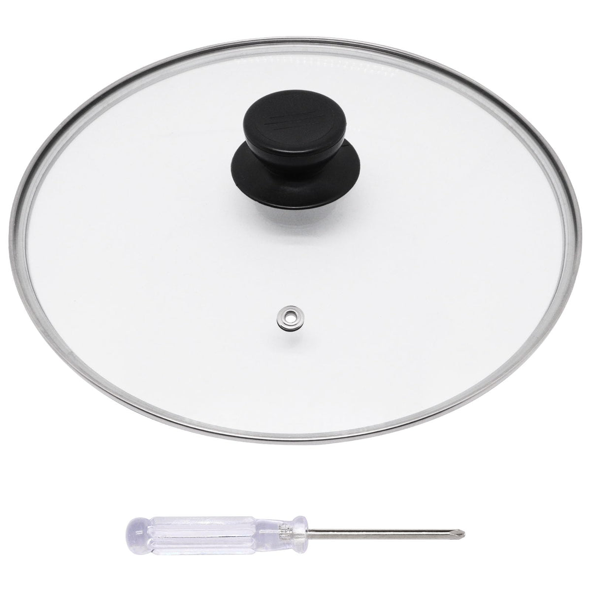 10 Inch Round Tempered Glass Pan Lid with Heat Resistant Handle I621689