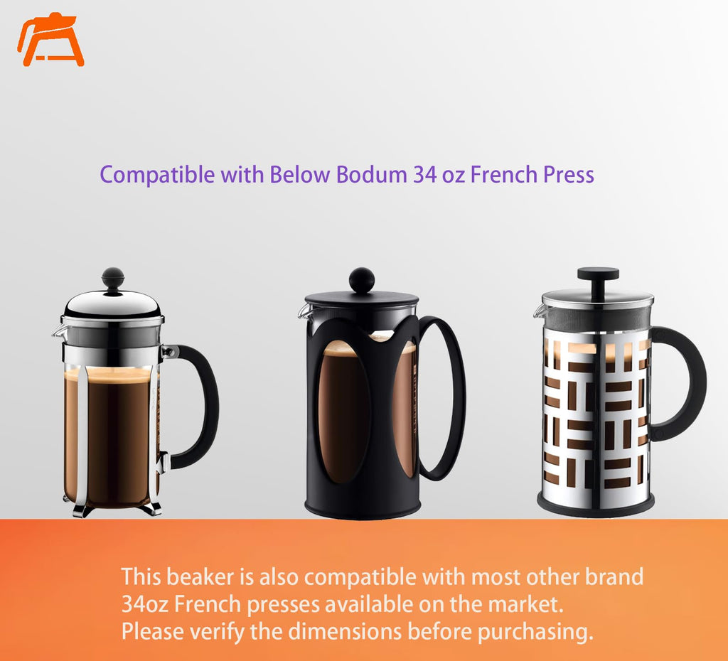 34oz Glass Carafe 8 Cup 1000ml T580