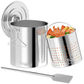 60QT Stainless Steel Stockpot with Basket H701931