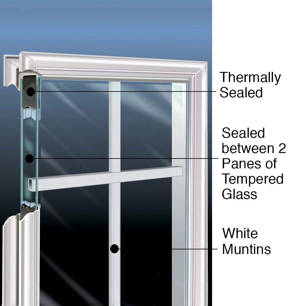 Steel Primed Left-Hand Inswing 1/2 Lite 2-Panel Prehung Front Door 36" x 80" L585