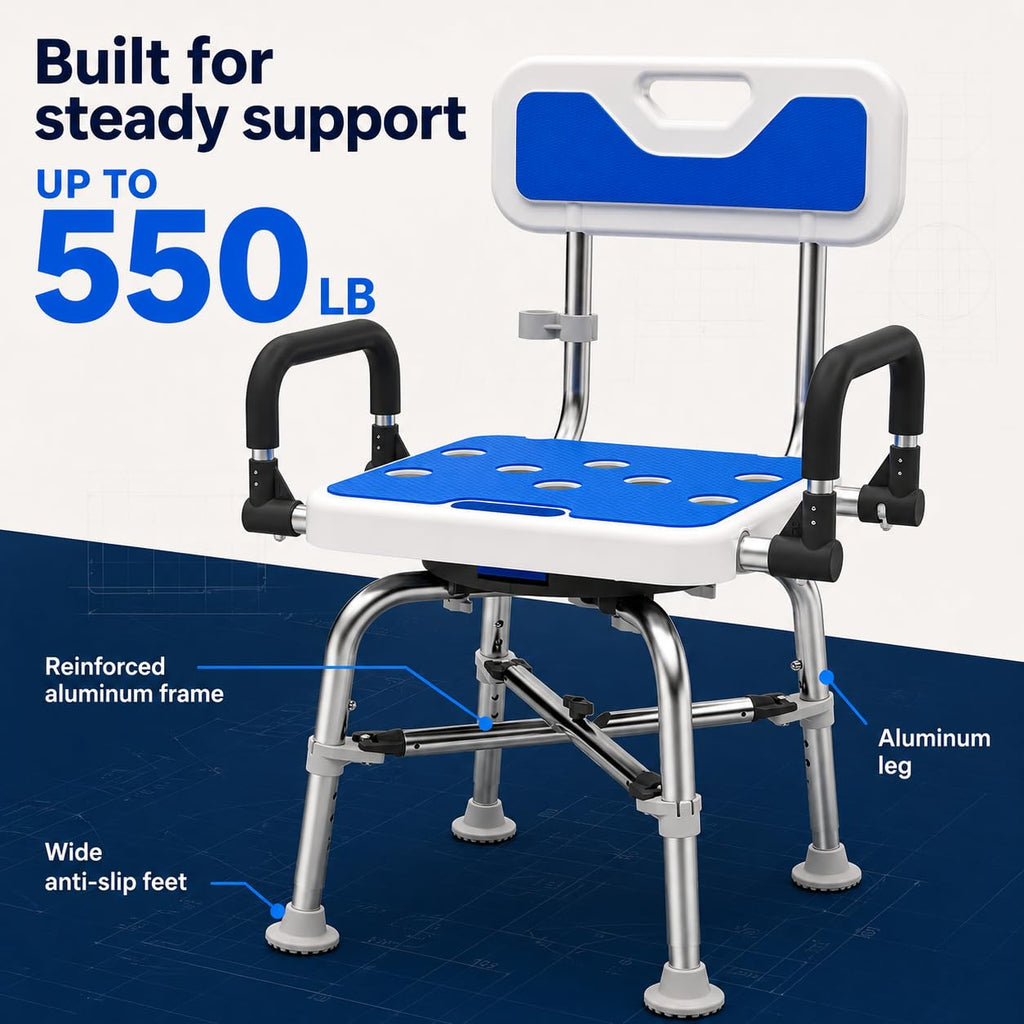 Heavy Duty Swivel Shower Chair E51040