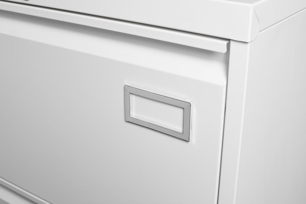 White 2 Drawer Metal Lockable File Cabinet E2750