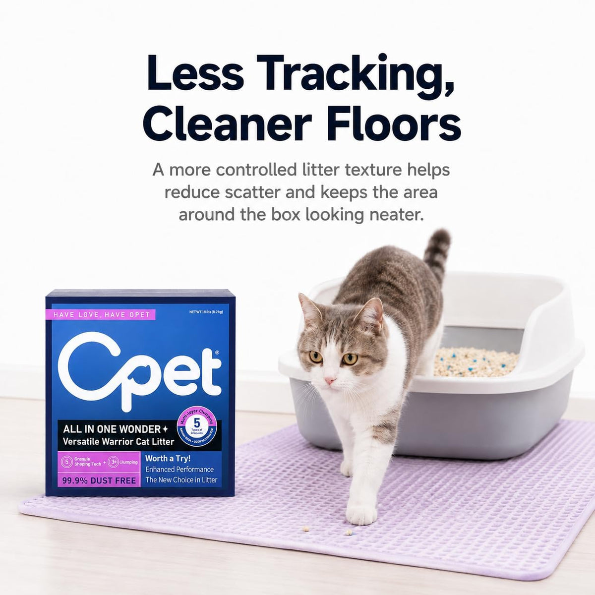 Tofu & Bentonite Mixed Cat Litter 18LB Lavender Scented Clumping Q2991