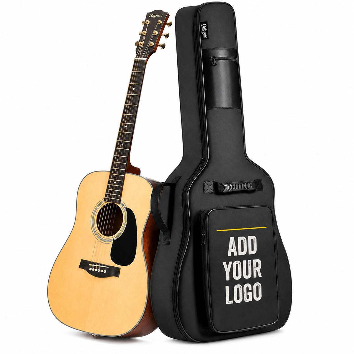 Soft Water Resistant Padded Guitar Gig Bag with Shoulder Straps and Pockets W837945