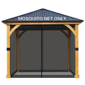 10' x 10' Black Gazebo Netting Screen Replacement X597329