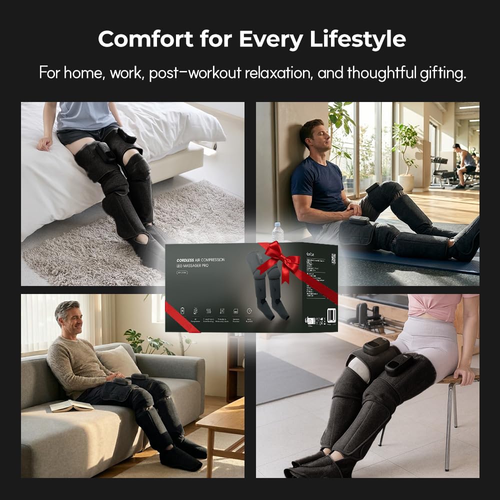 Cordless Full Leg Massager with Knee & Sole Heat P88142