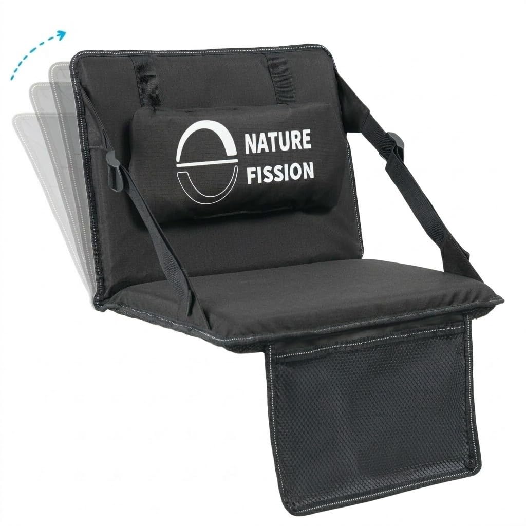 Foldable Portable Stadium Seat with Back and Lumbar Support L1530