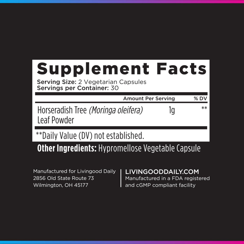 Moringa Capsules 1000mg 60 Capsules S773