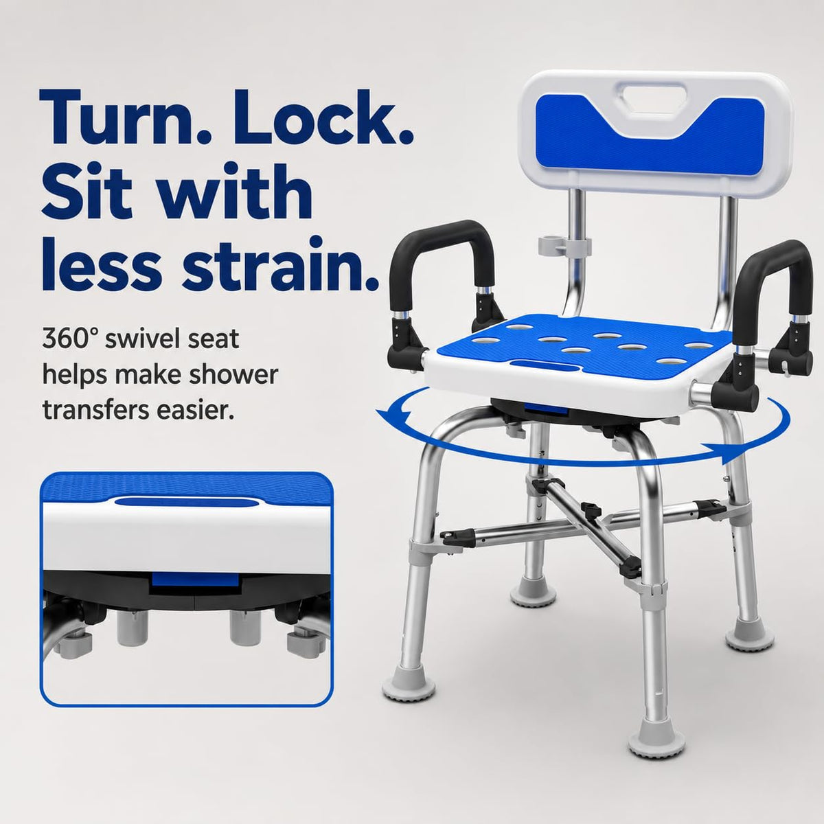 Heavy Duty Swivel Shower Chair E51040