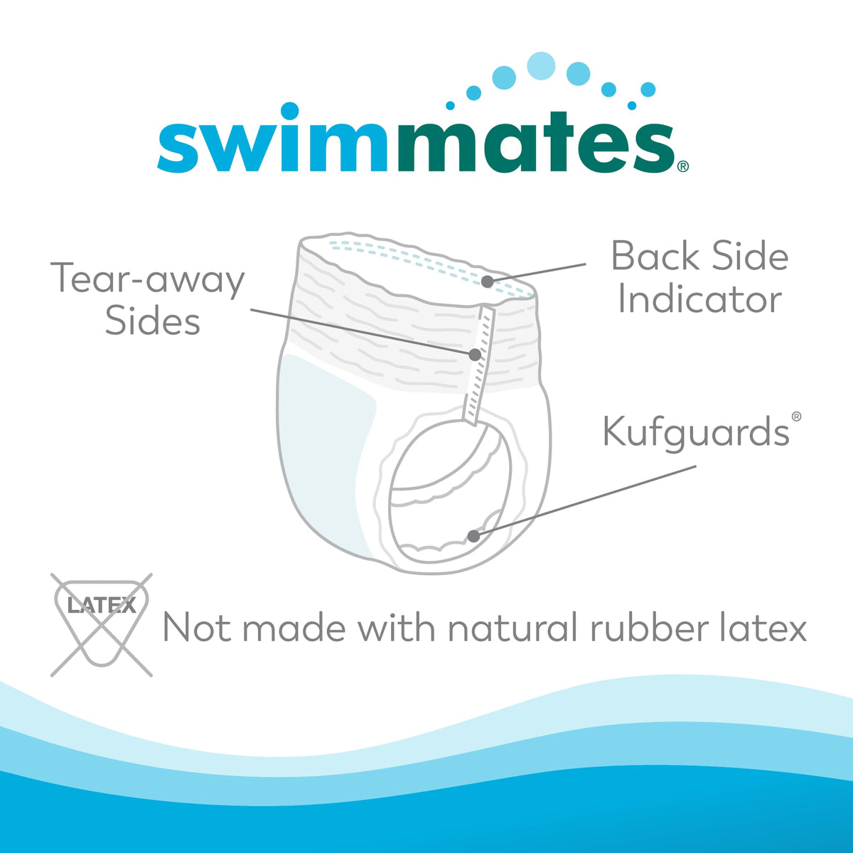 Disposable Adult Swim Diapers 2XL 12 Ct V123