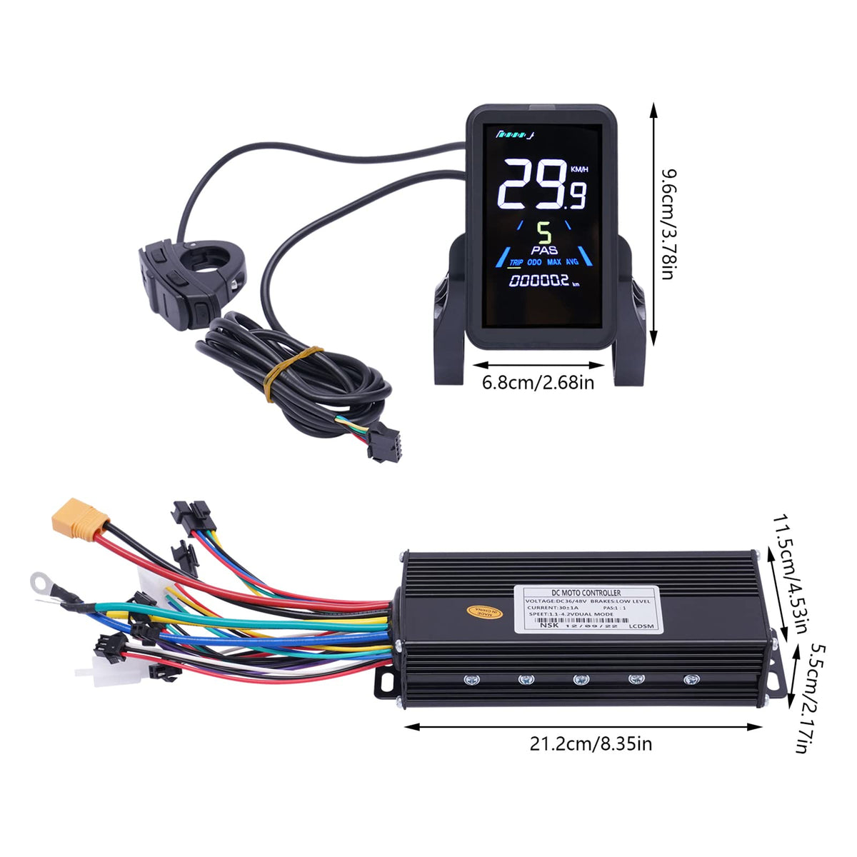 28"/29" Rear Wheel 48V 1000W Electric Bike Conversion Kit with LCD Display B70318