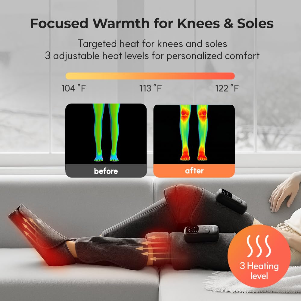 Cordless Full Leg Massager with Knee & Sole Heat P88142