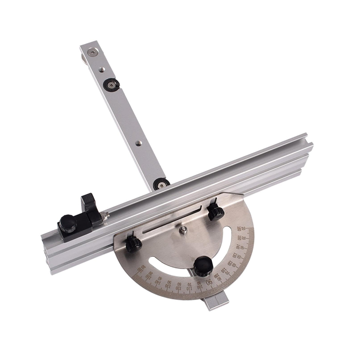 Table Saw Miter Gauge System with Miter Fence, 120° Angle Stops Adjustable, 250mm R4021