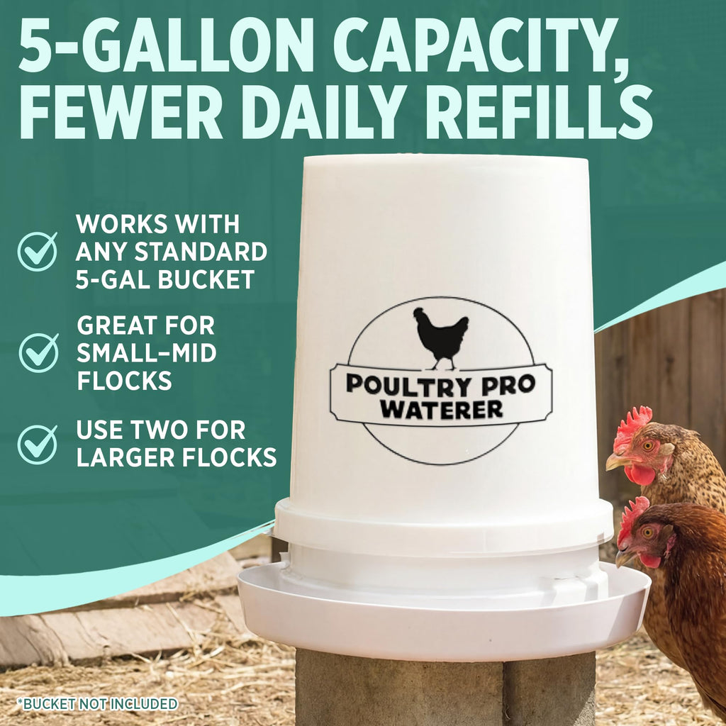 Chicken Waterer for 5 Gallon Bucket B384
