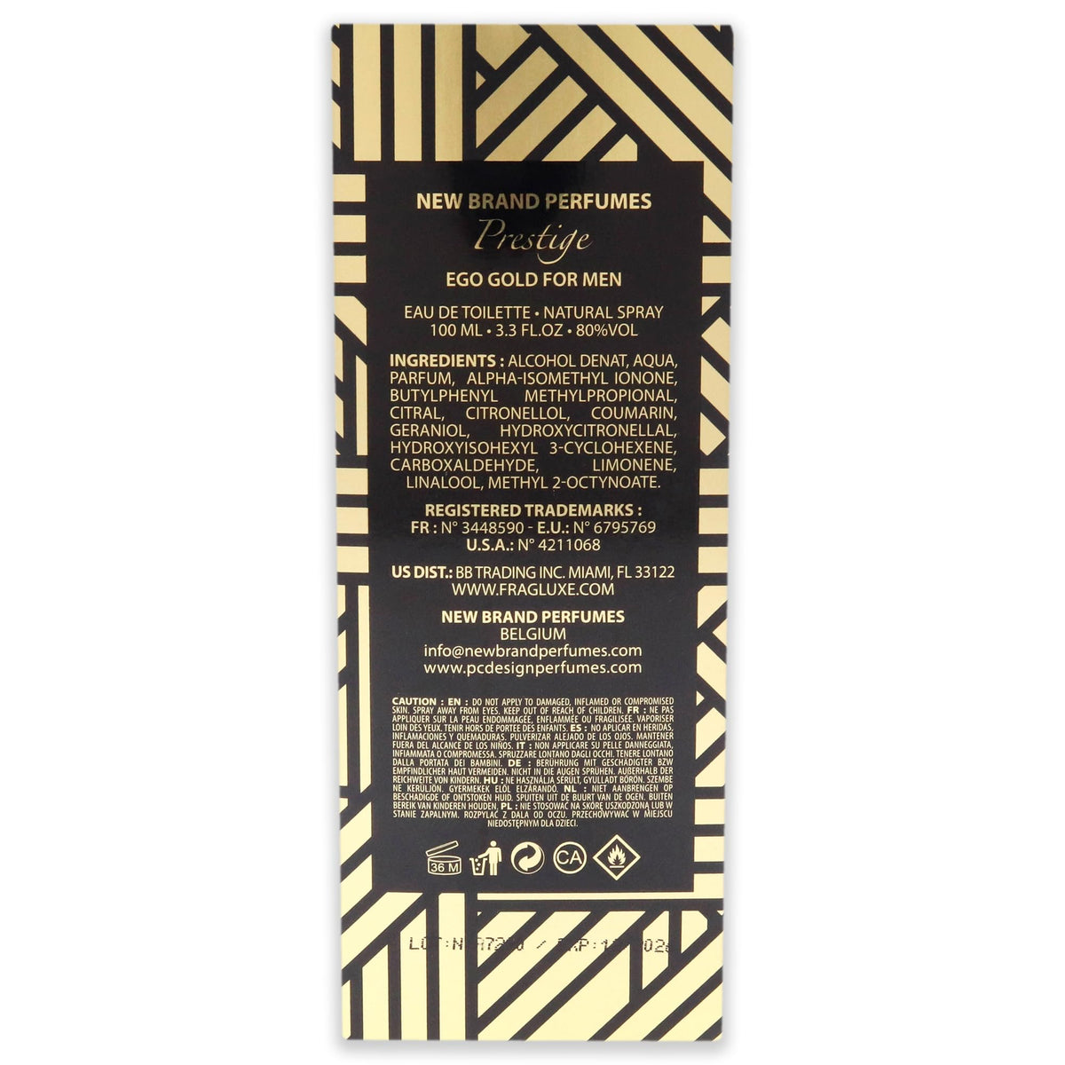 Perfumes Ego Gold EDT Spray Men 3.3 oz F46369