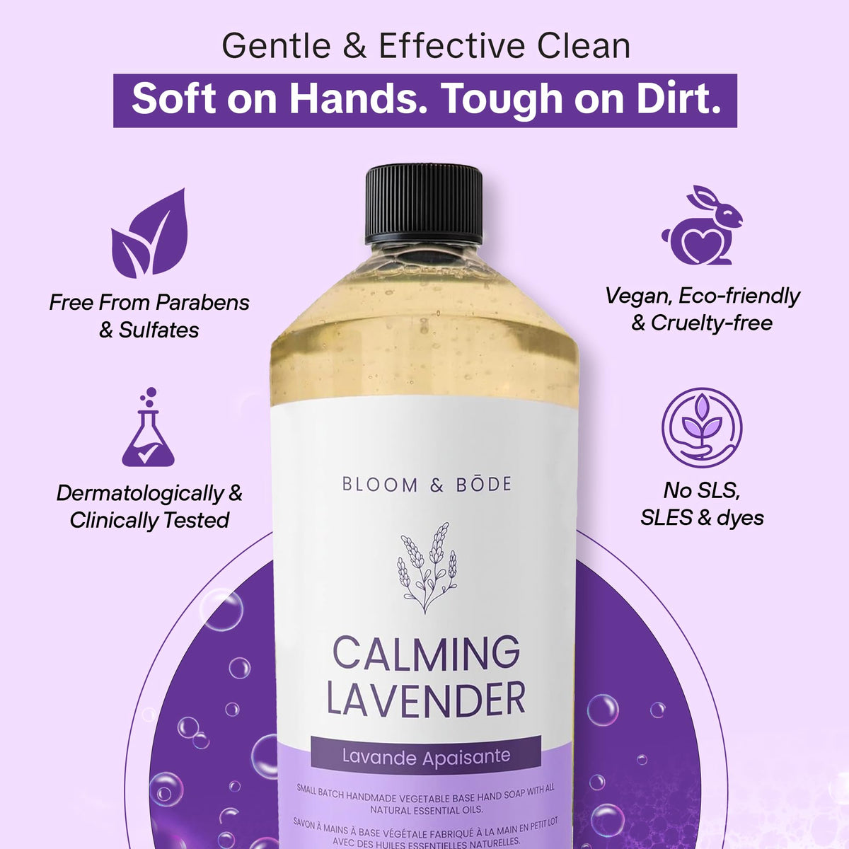 Liquid Hand Soap Refill With Essential Oils, Lavender Scent, 33.8 fl oz Y98057