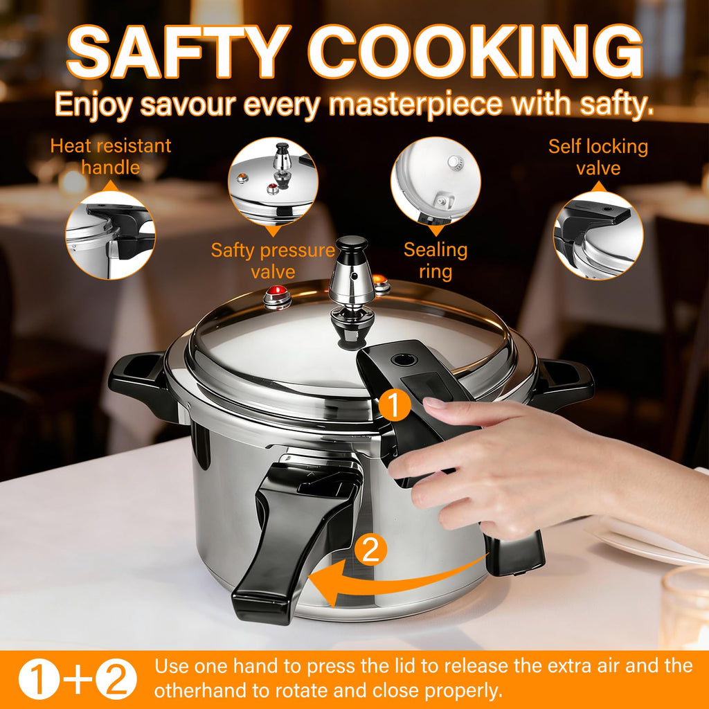 4.2 Quart Aluminum Stovetop Pressure Cooker X26081