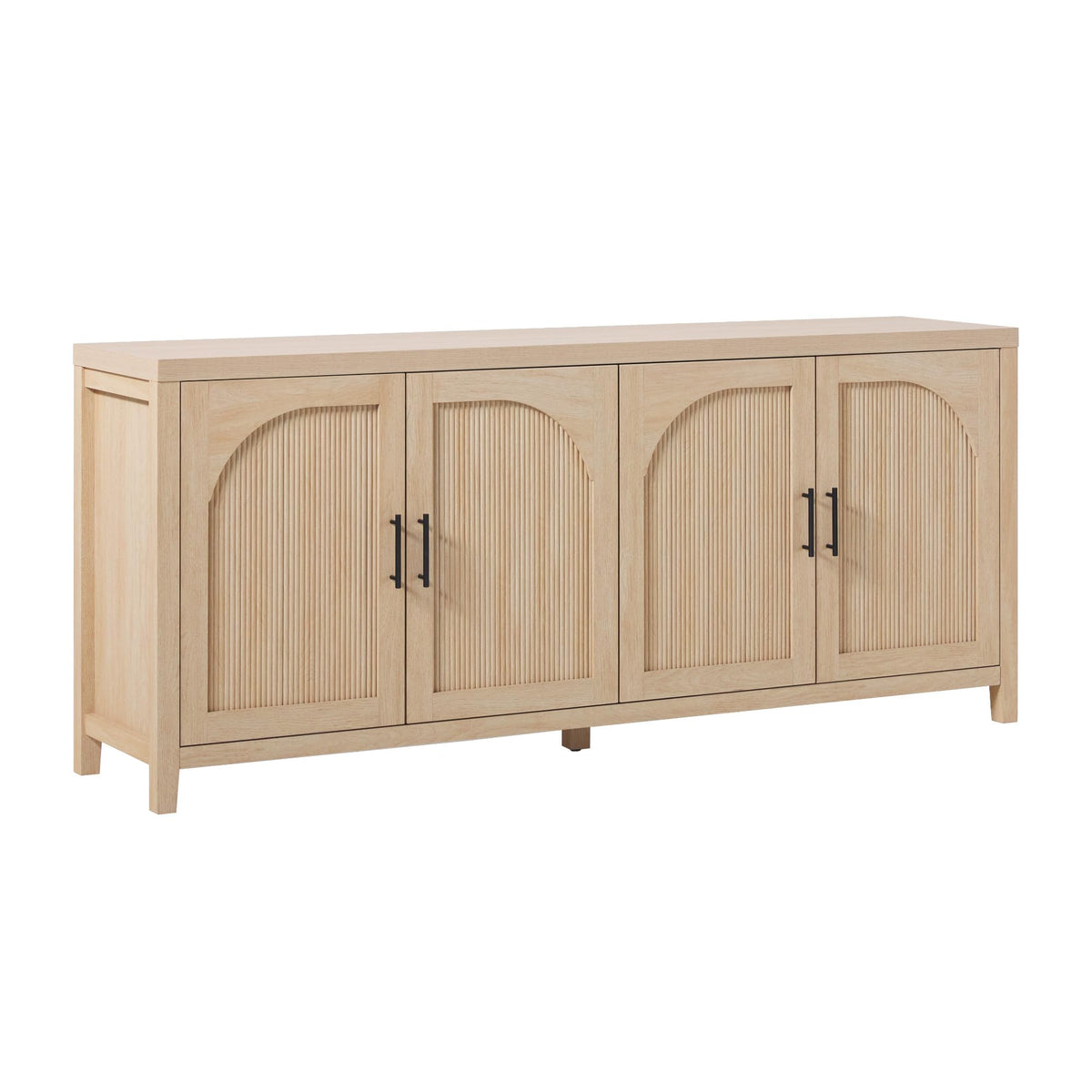 70 Inch Coastal Oak Sideboard Buffet D877125