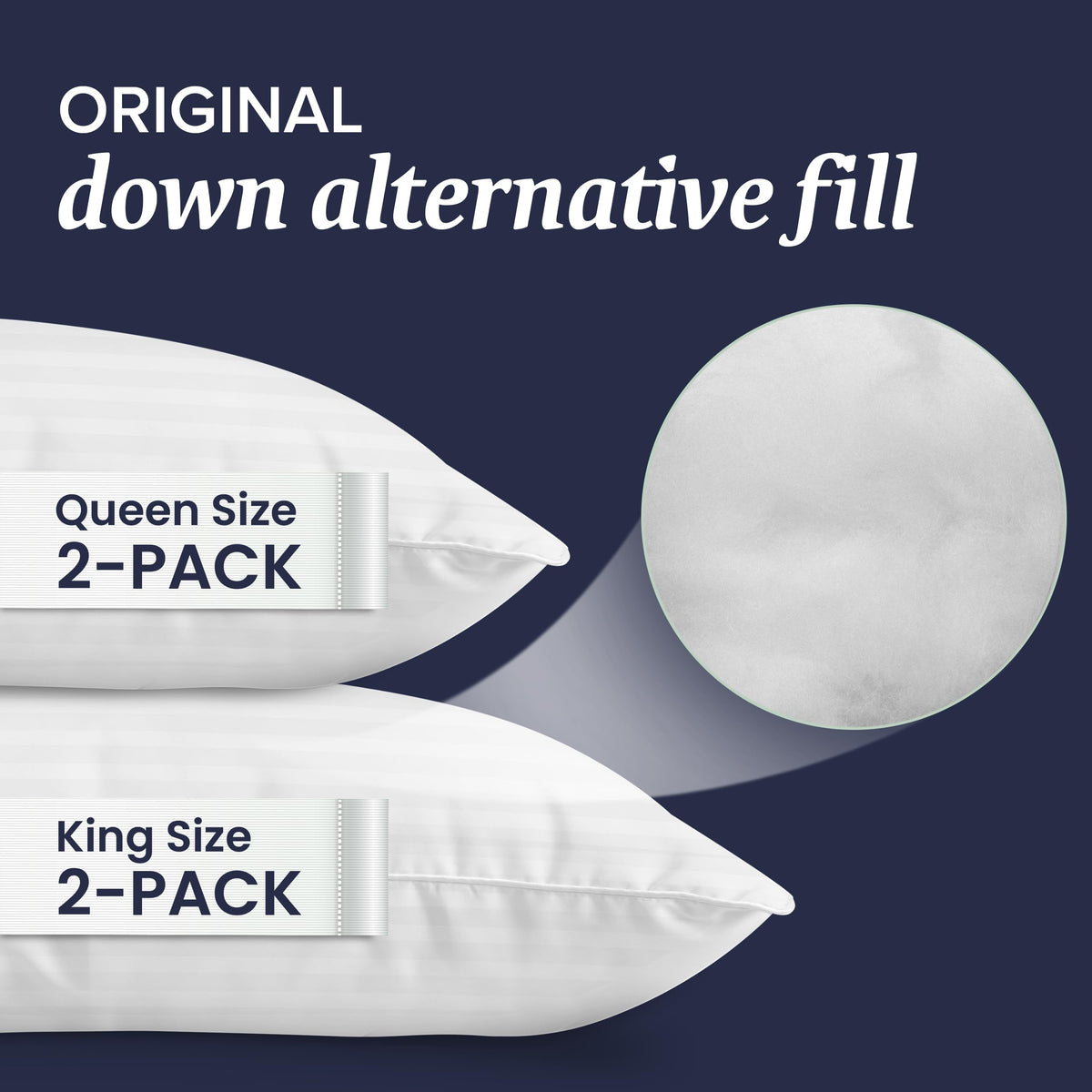 4 King Pillow Set Down Alt Memory Foam H68134