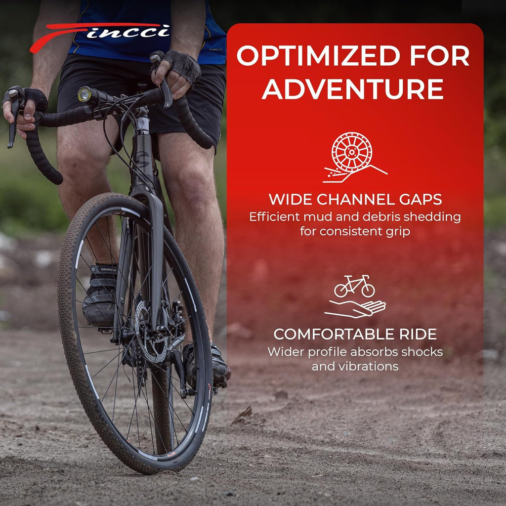 700x38c Gravel Bike Tires & Tube Foldable D800111