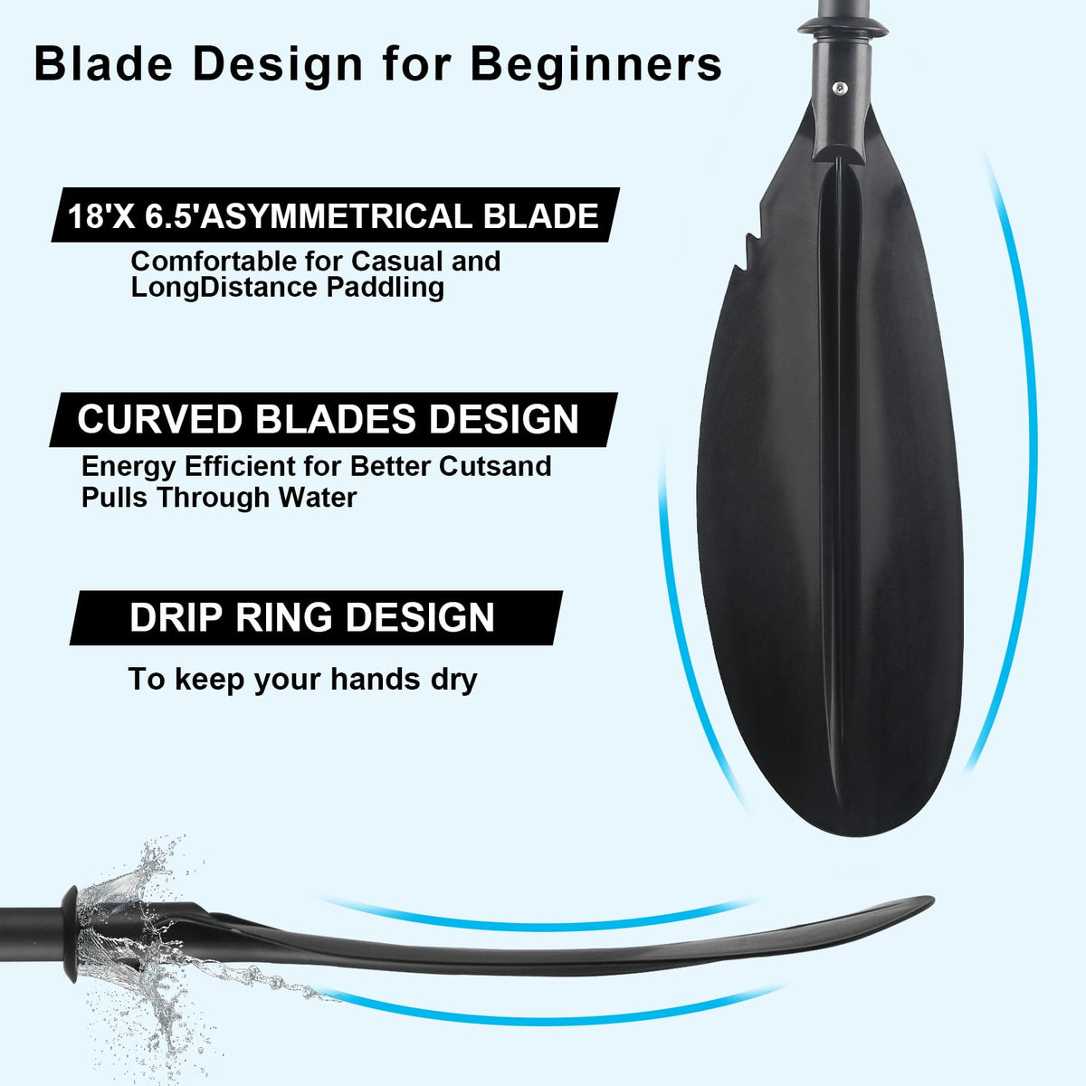 Telescoping Kayak Paddles with Paddle Leash M418520