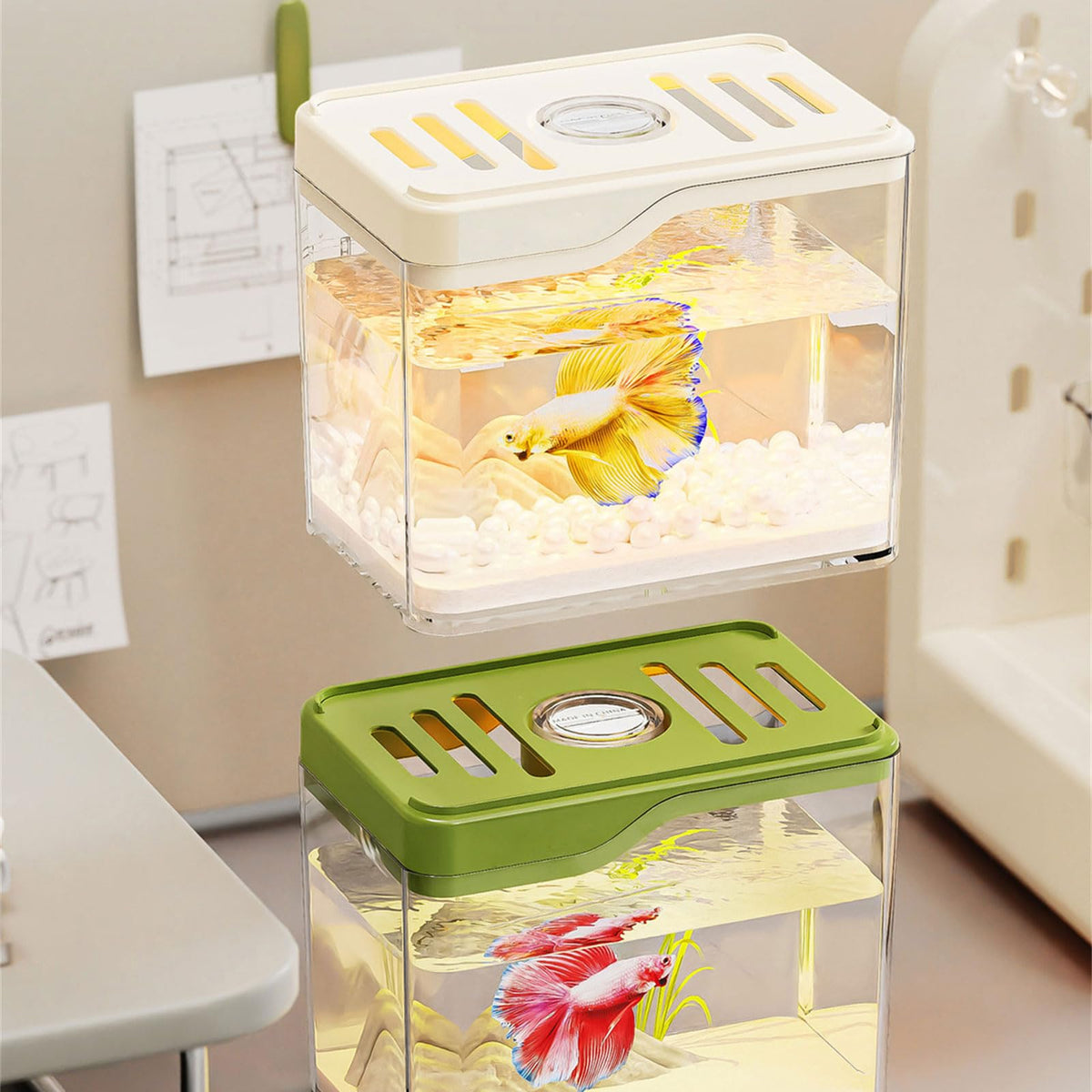 Clear Fish Tank with Colorful LED Light F403197