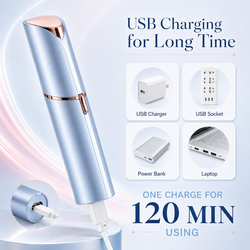 Facial Hair Remover with 2 Replacement Heads A306