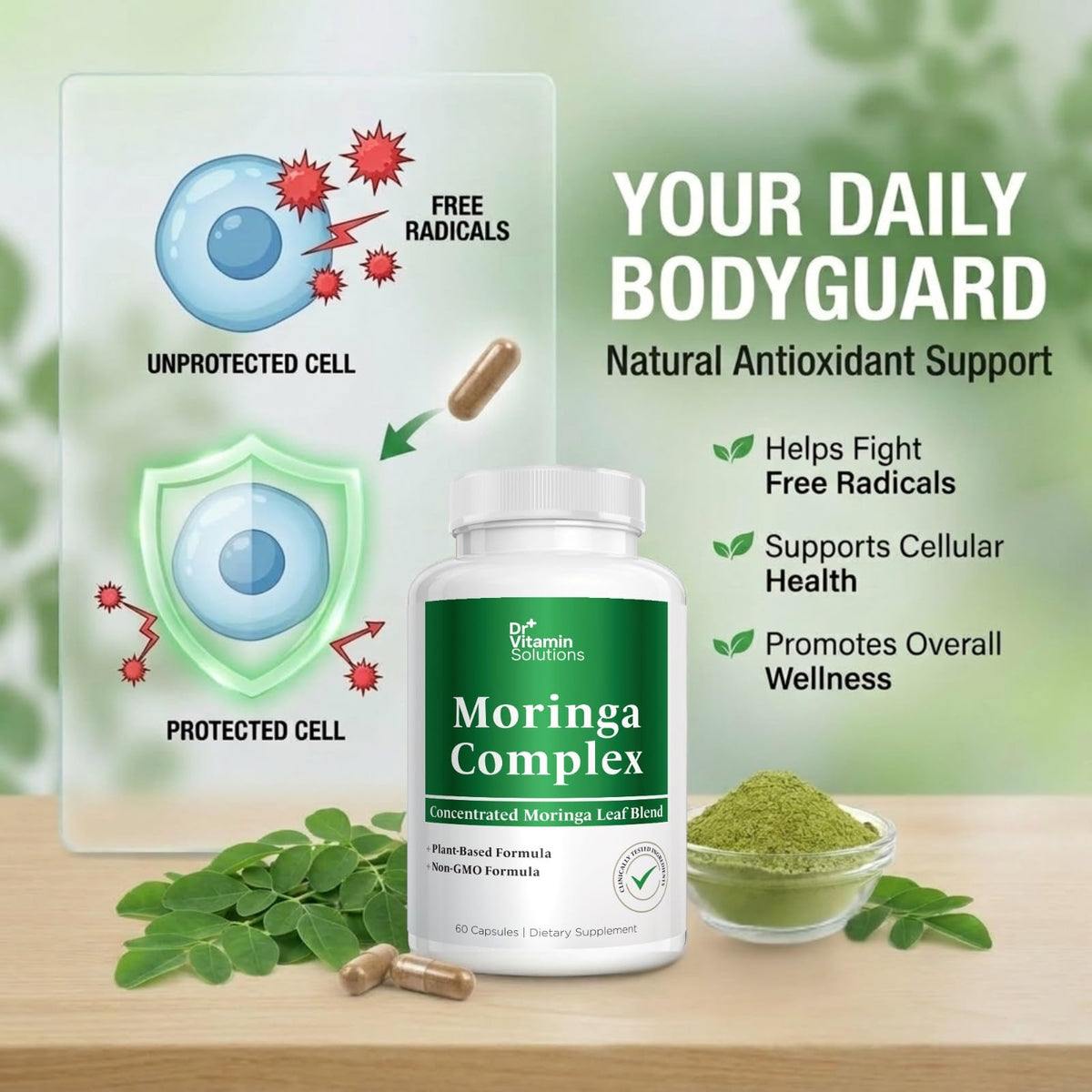 Moringa Oleifera Capsules with 20:1 Leaf Extract S836757