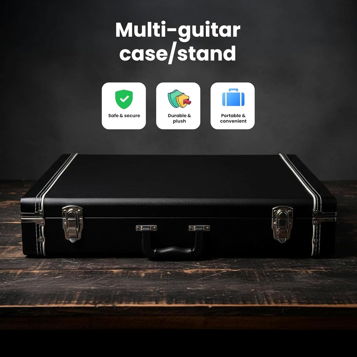 6 Guitar Stand Case Hardwood Plush R9068