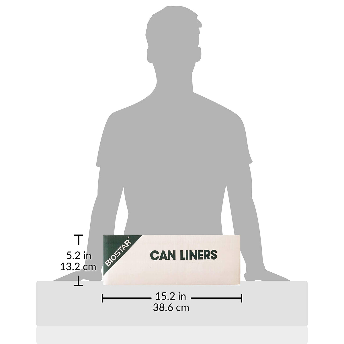Biodegradable 40-45 Gallon Trash Bags 250 Count Green H293