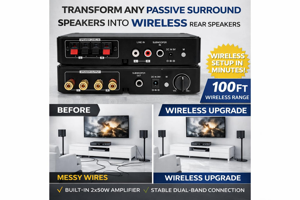 Wireless Rear Speaker Kit with Built-in Amplifier C78051