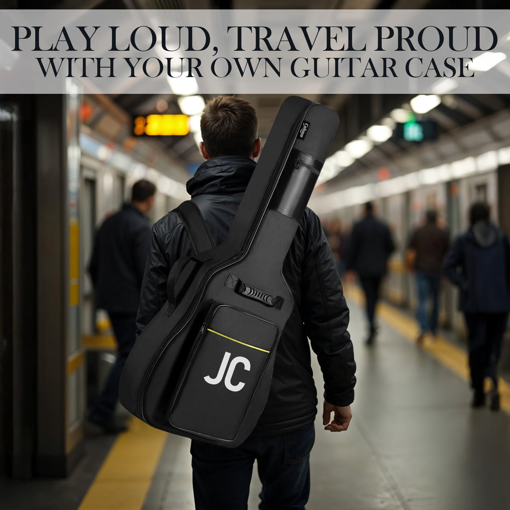 Soft Water Resistant Padded Guitar Gig Bag with Shoulder Straps and Pockets W837945