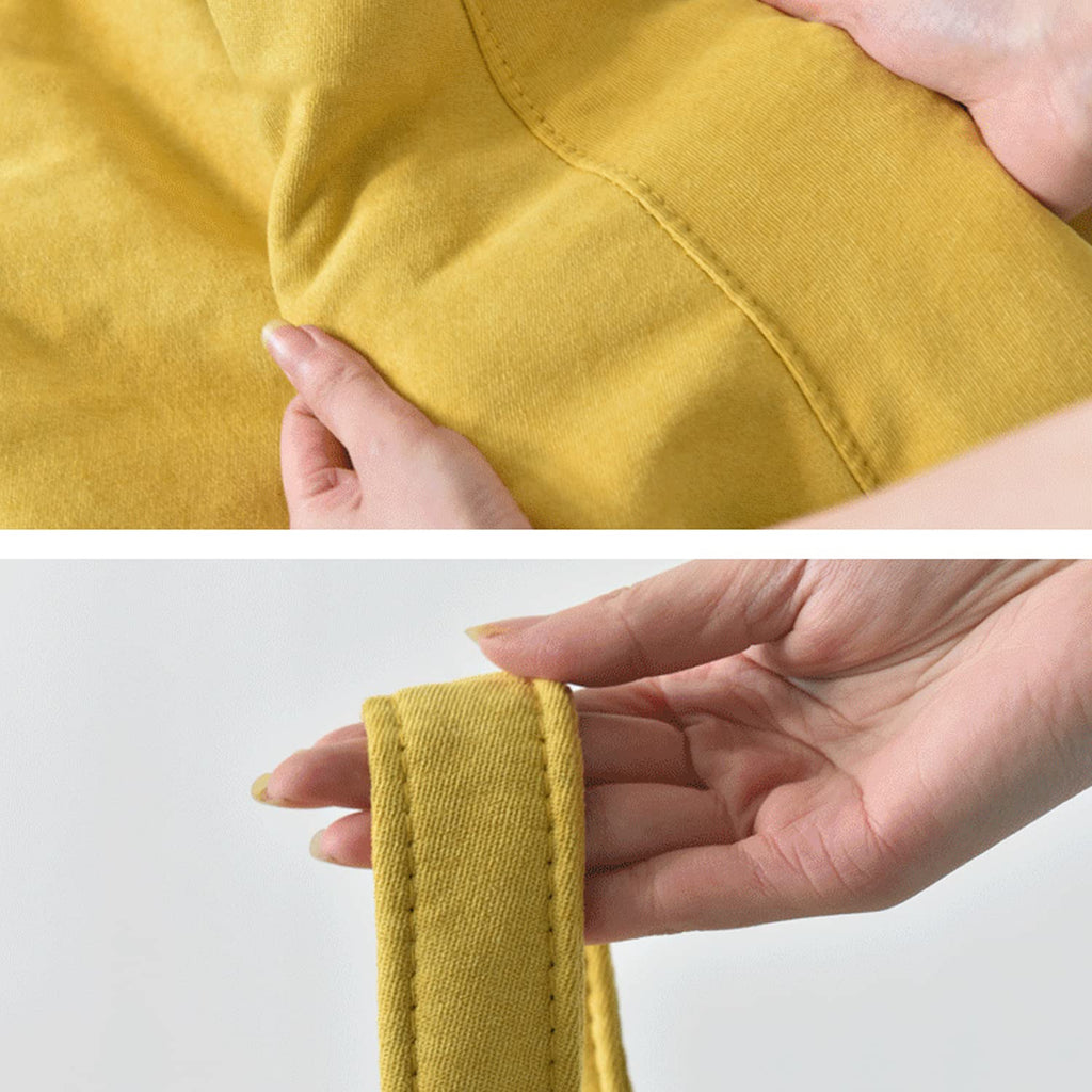 Washable Soft Bean Bag Chair Cover Only 110 * 120cm Yellow G2593