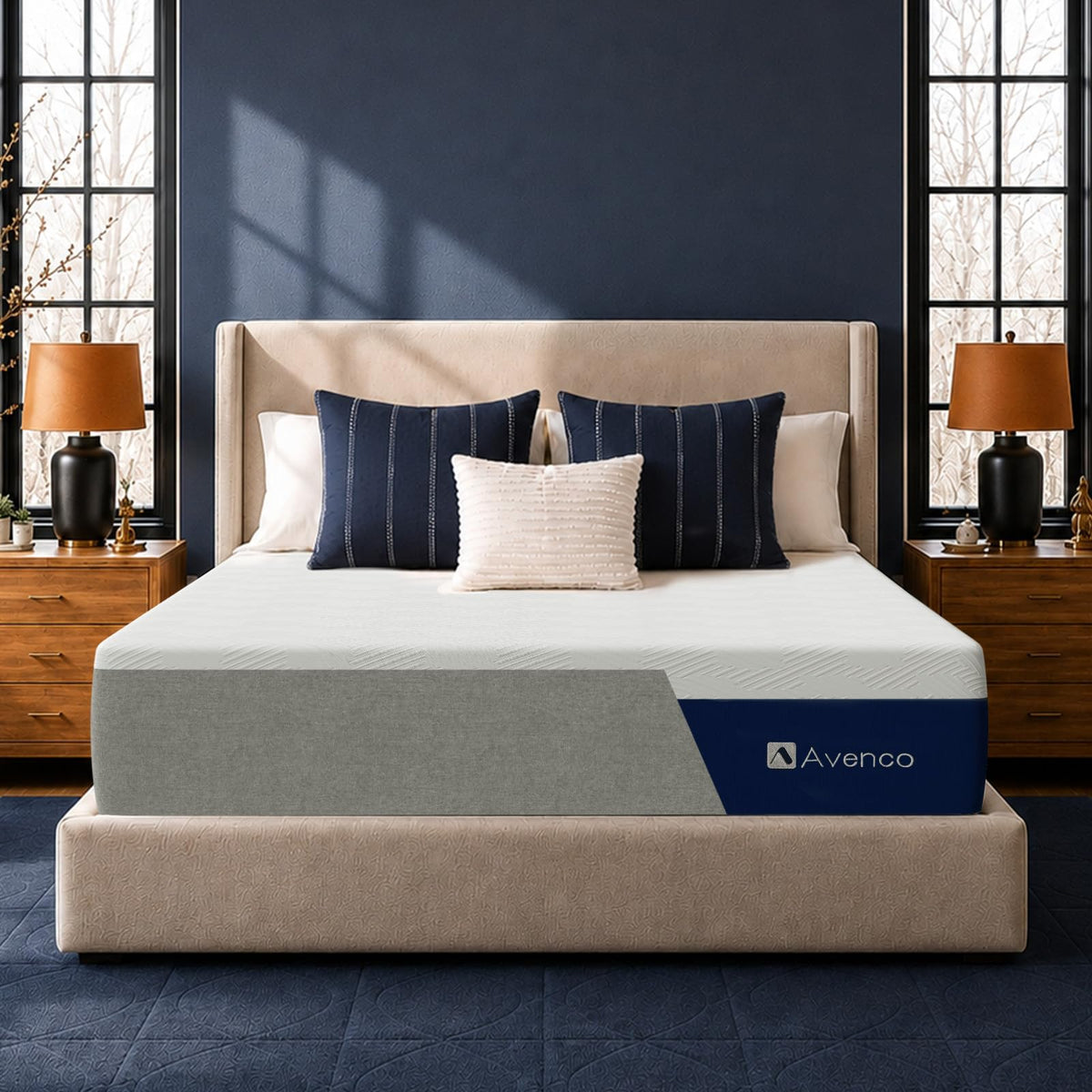 Twin 12 Inch Green Tea Memory Foam Mattress S497
